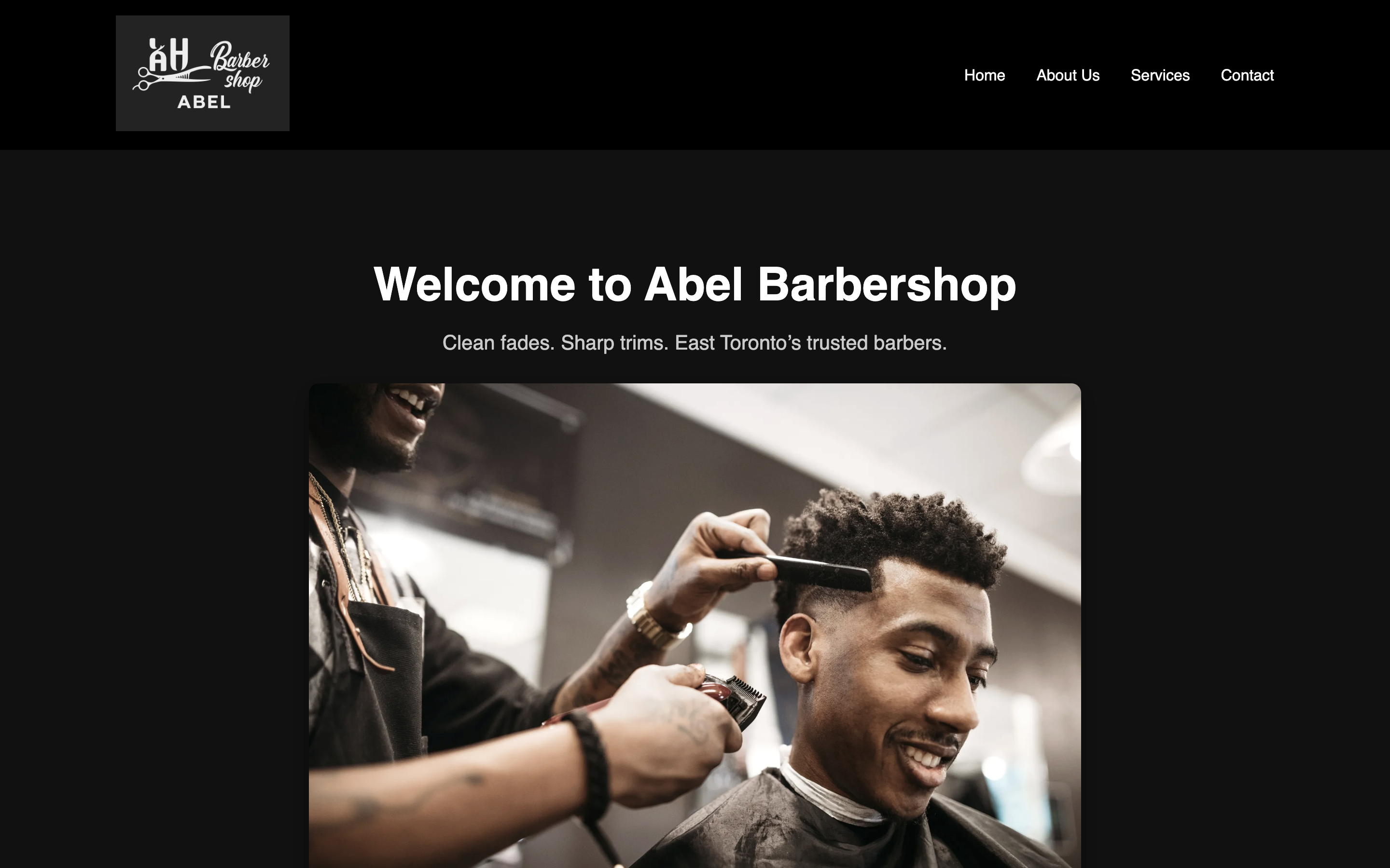 Abel Barbershop website preview