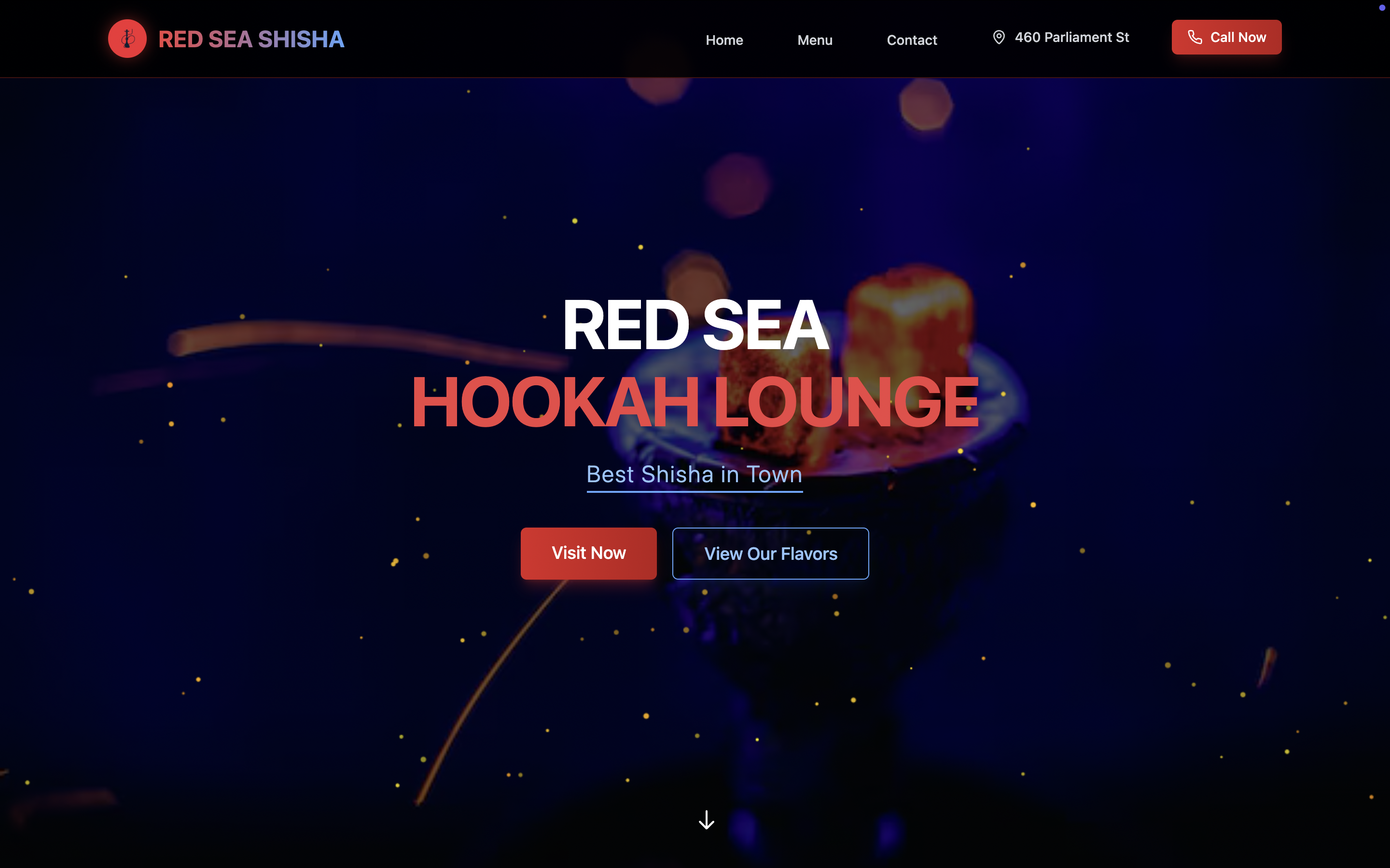 Red Sea Shisha Lounge website preview