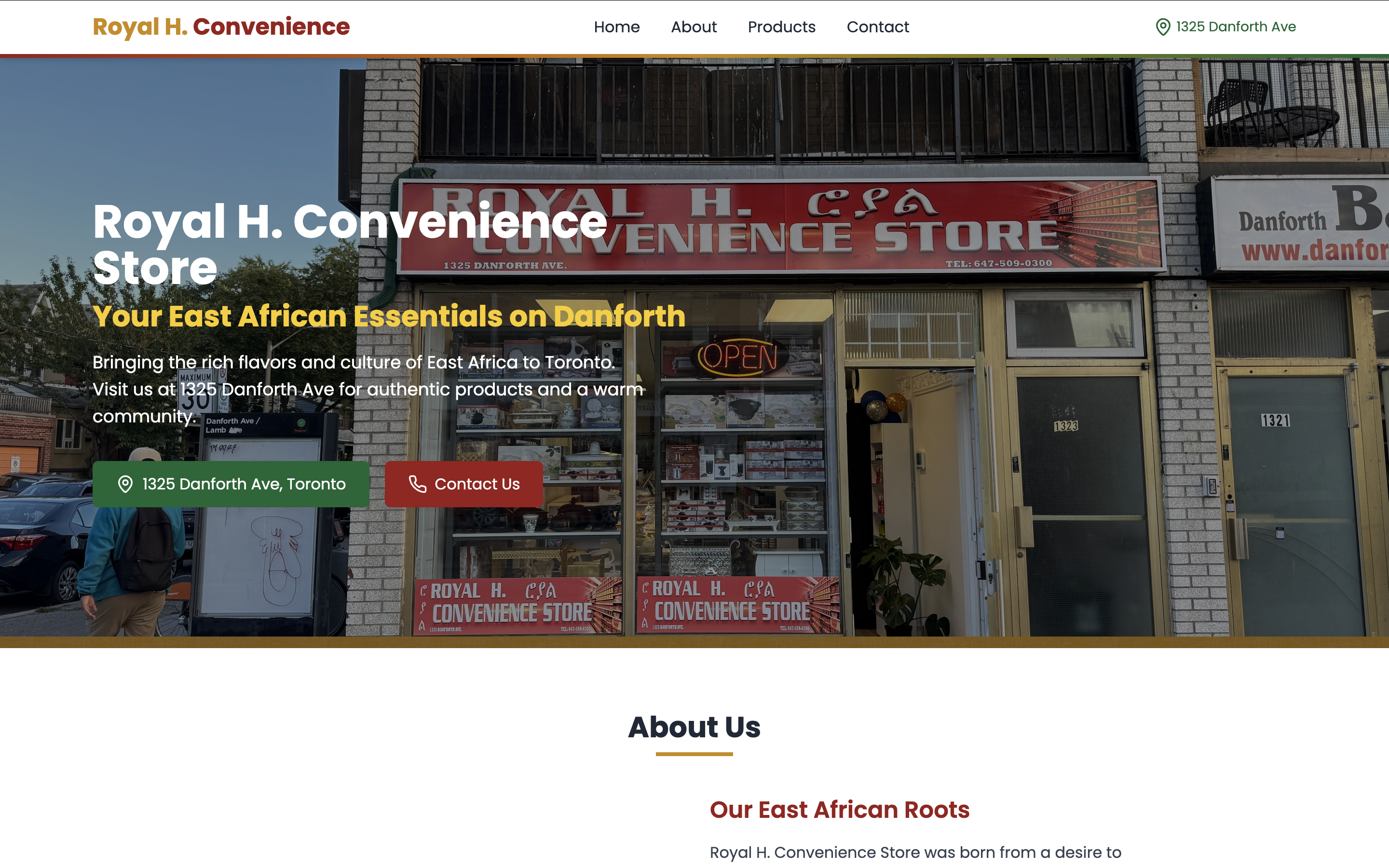 Royal H Convenience website preview